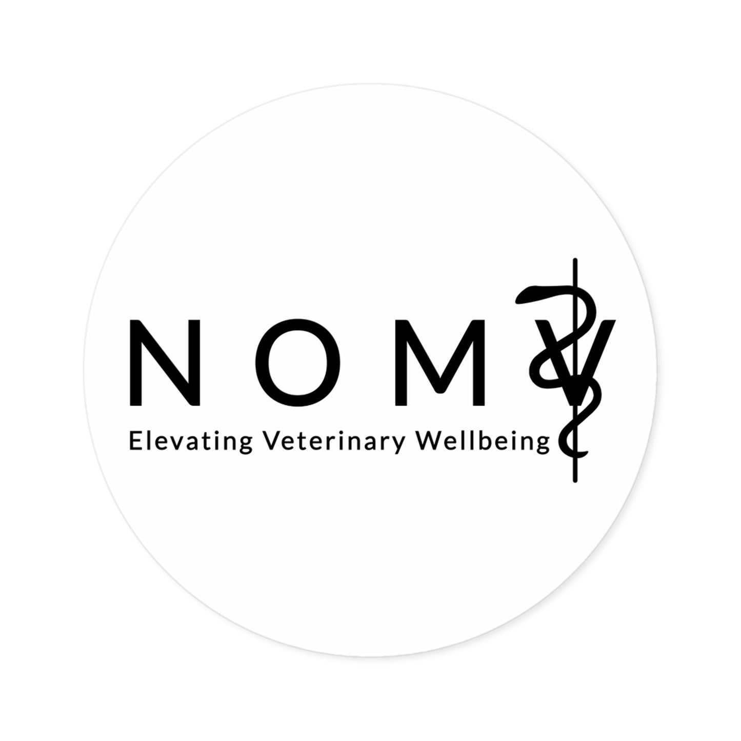 NOMV Round Stickers, Indoor\Outdoor