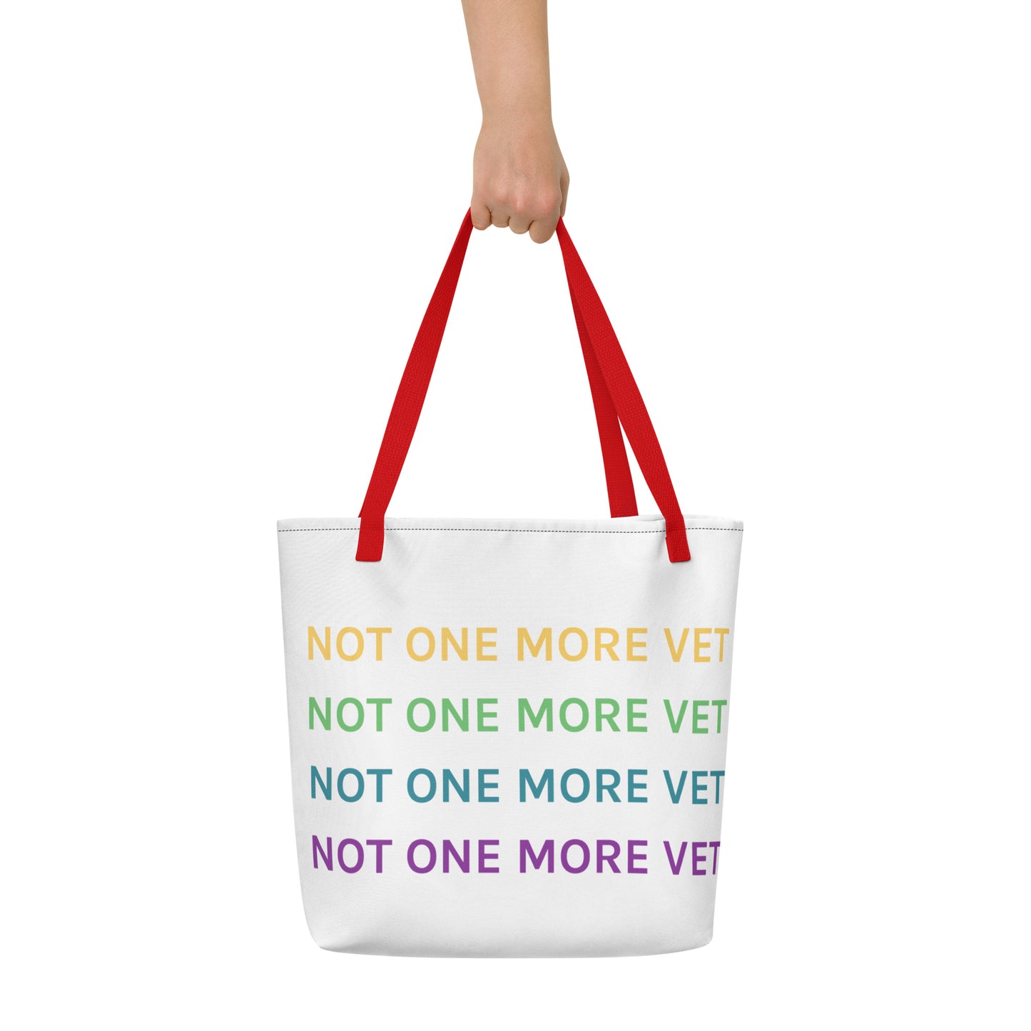 Not One More Vet All-Over Print Large Tote Bag