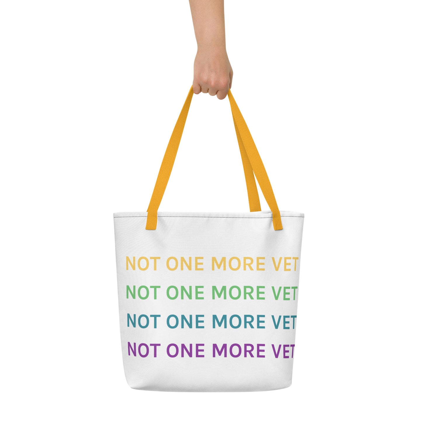 Not One More Vet All-Over Print Large Tote Bag
