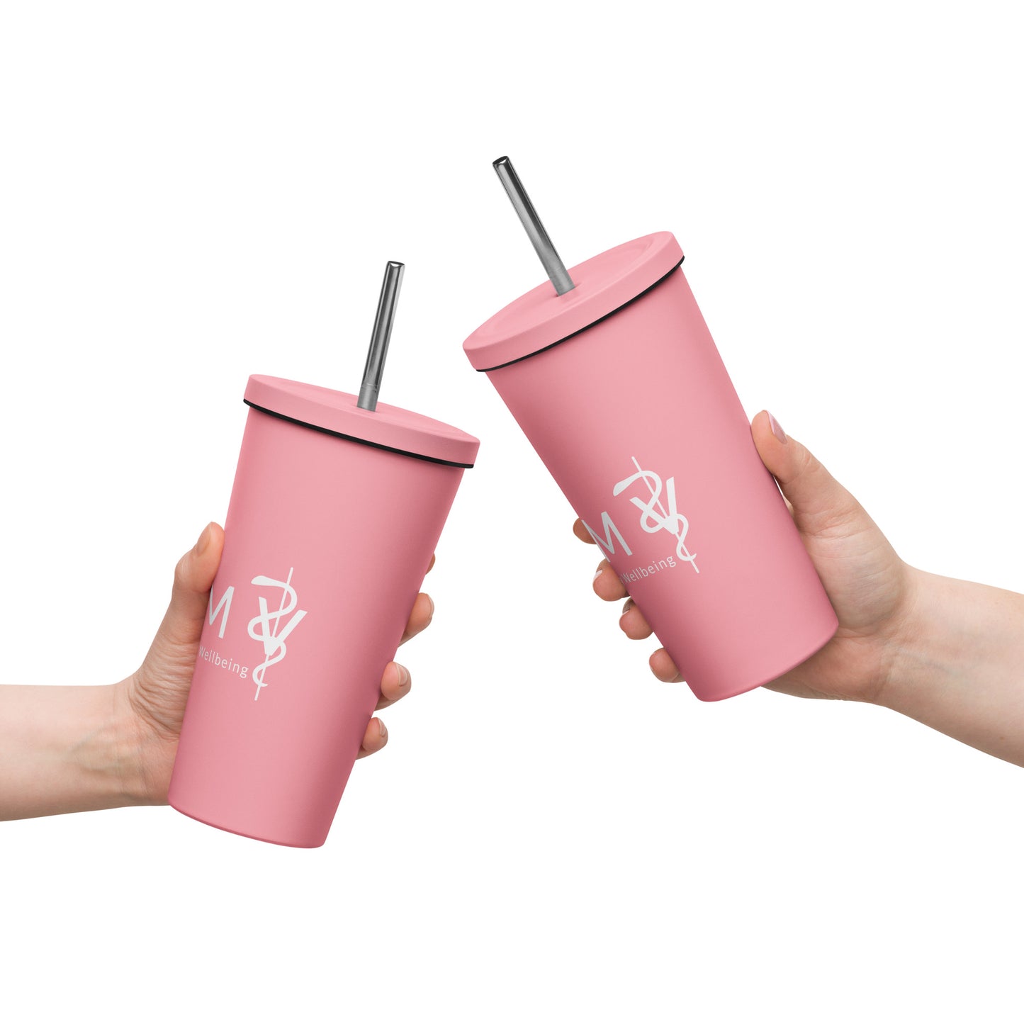 NOMV Insulated tumbler with a straw
