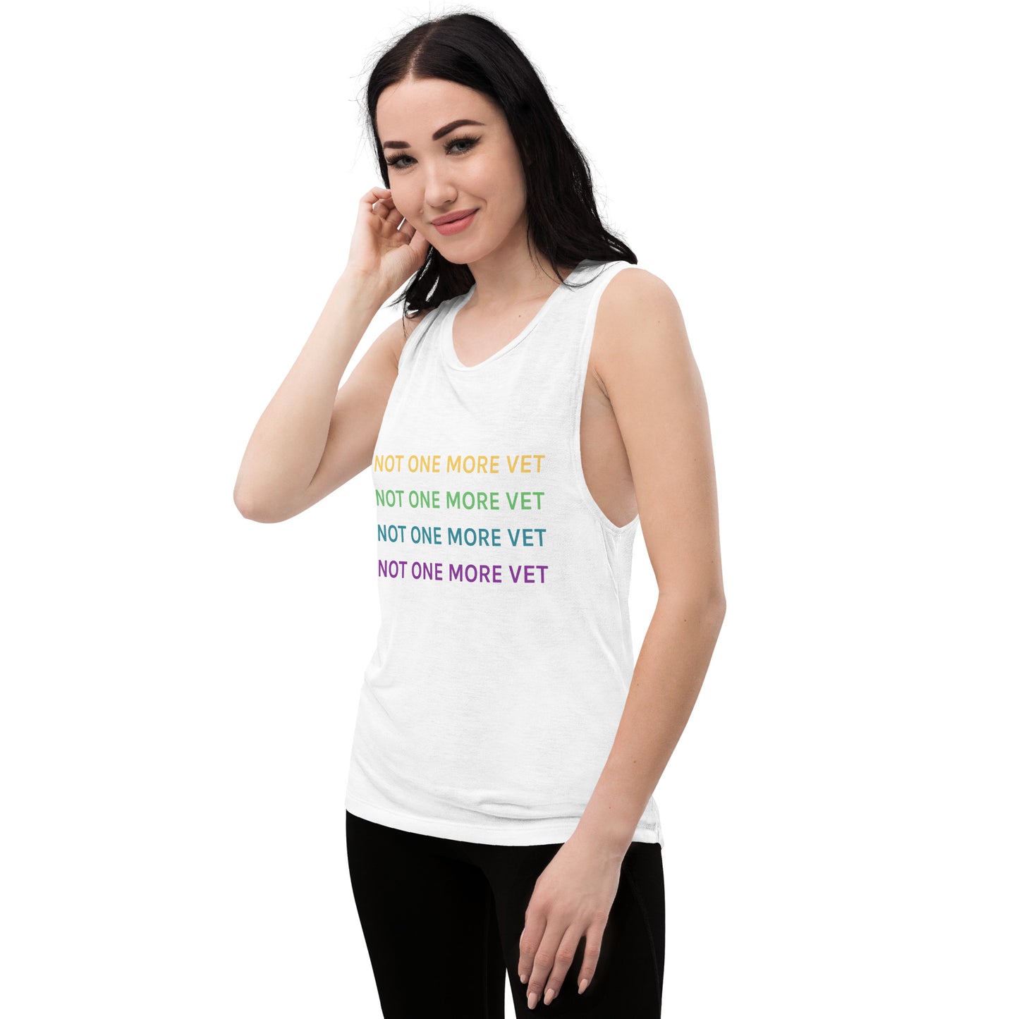 Not One More Vet Ladies’ Muscle Tank