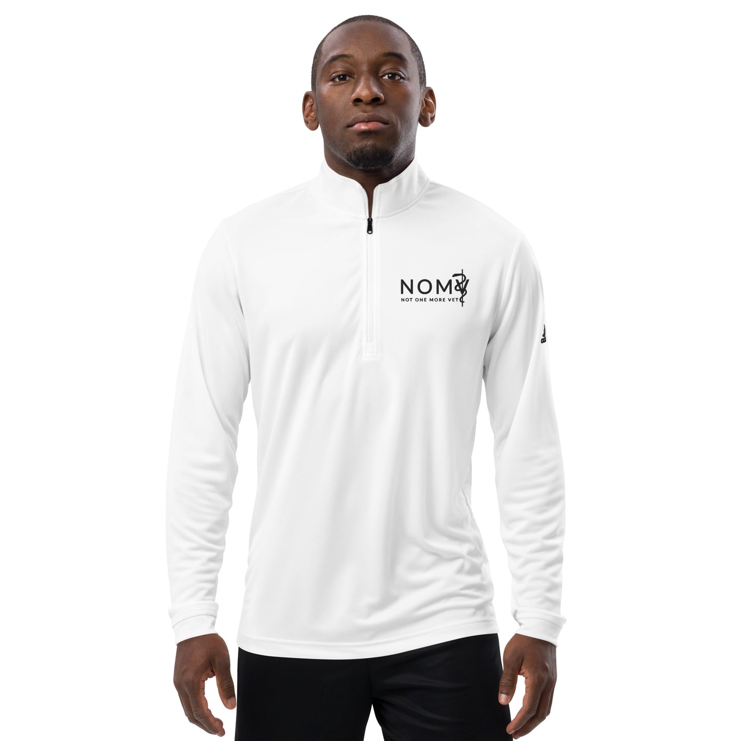 NOMV Embroidered Adidas Quarter zip pullover