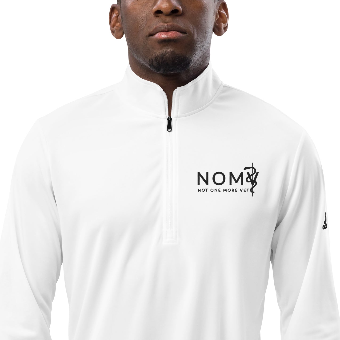 NOMV Embroidered Adidas Quarter zip pullover