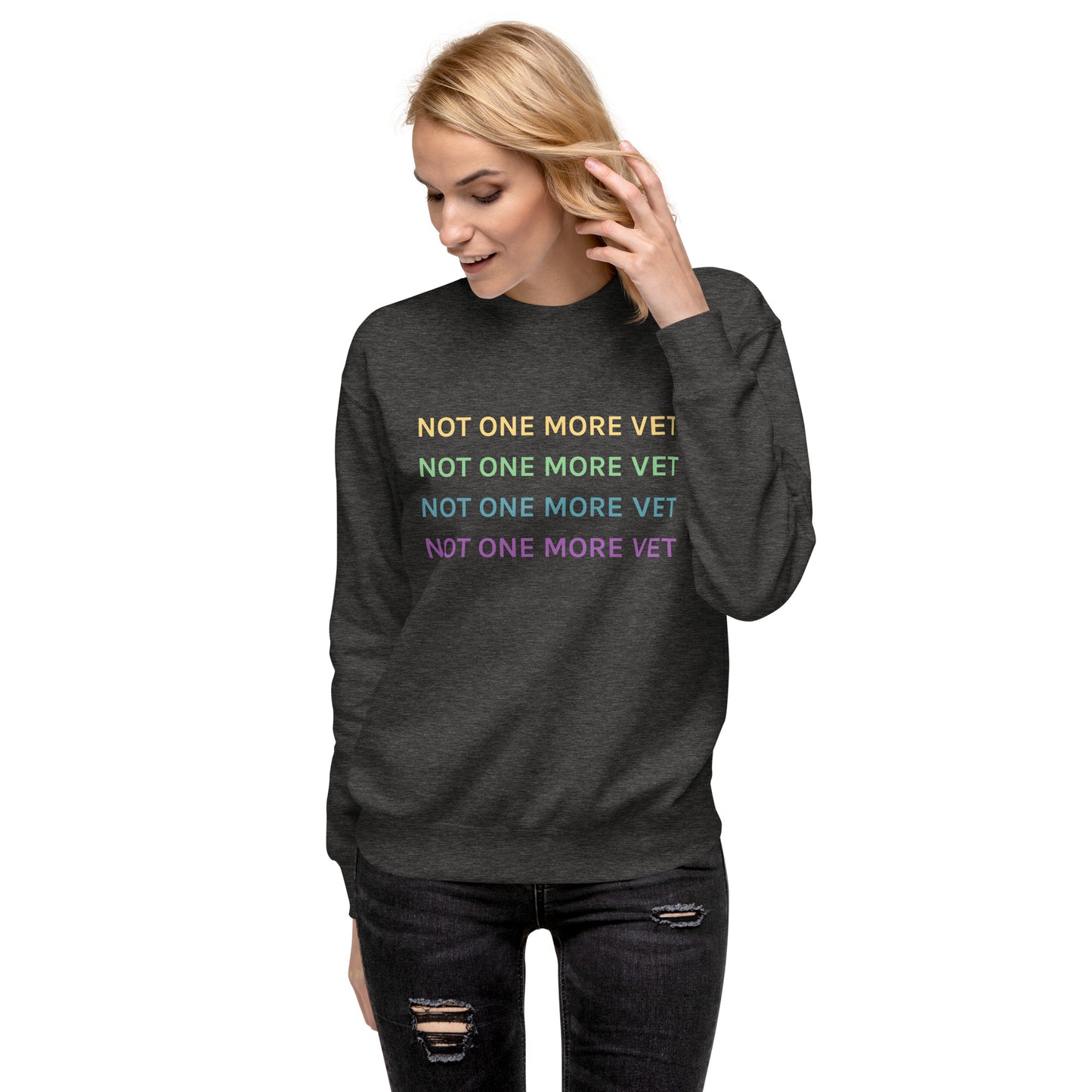 NOTONEMOREVET Unisex Fleece Pullover/Crewneck