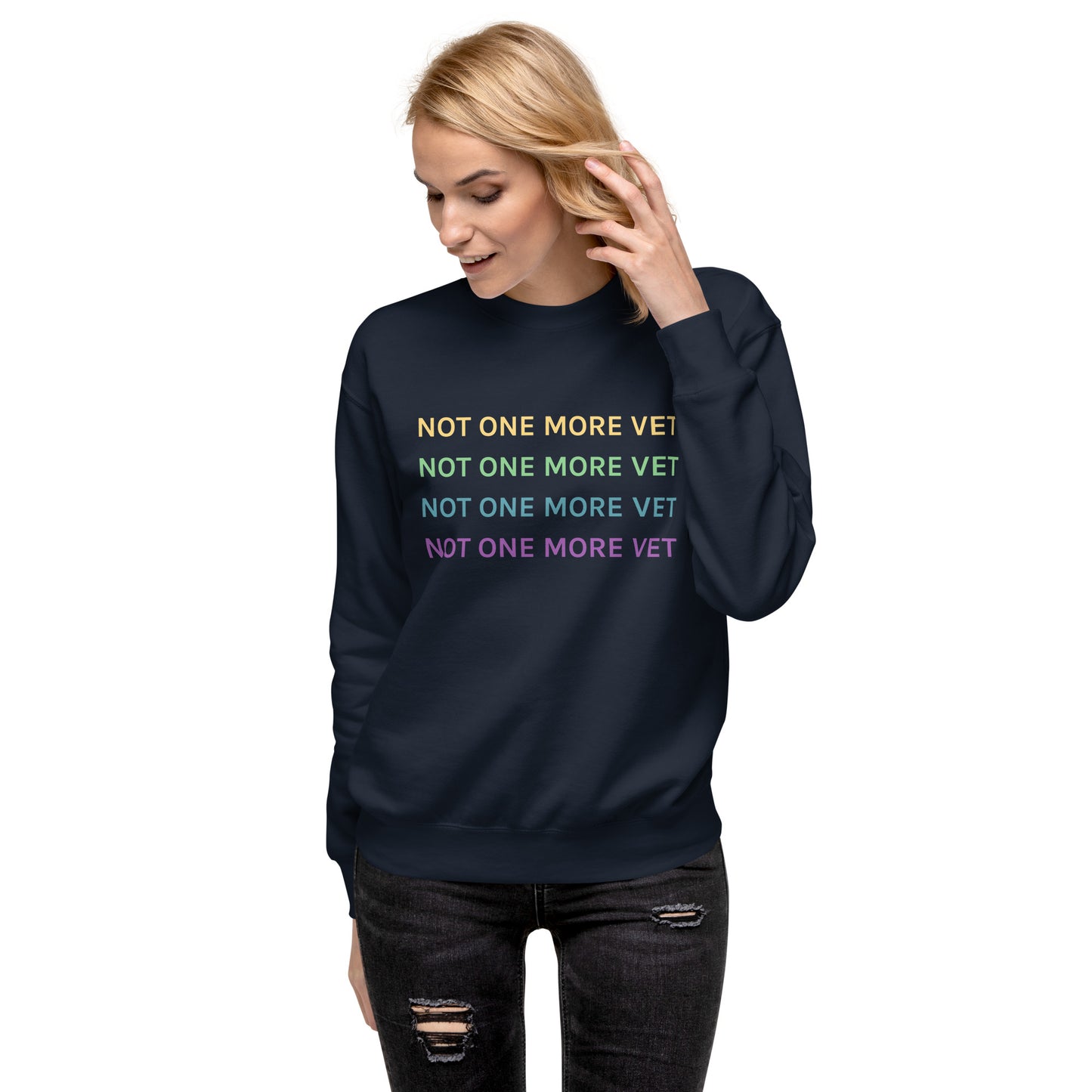 NOTONEMOREVET Unisex Fleece Pullover/Crewneck