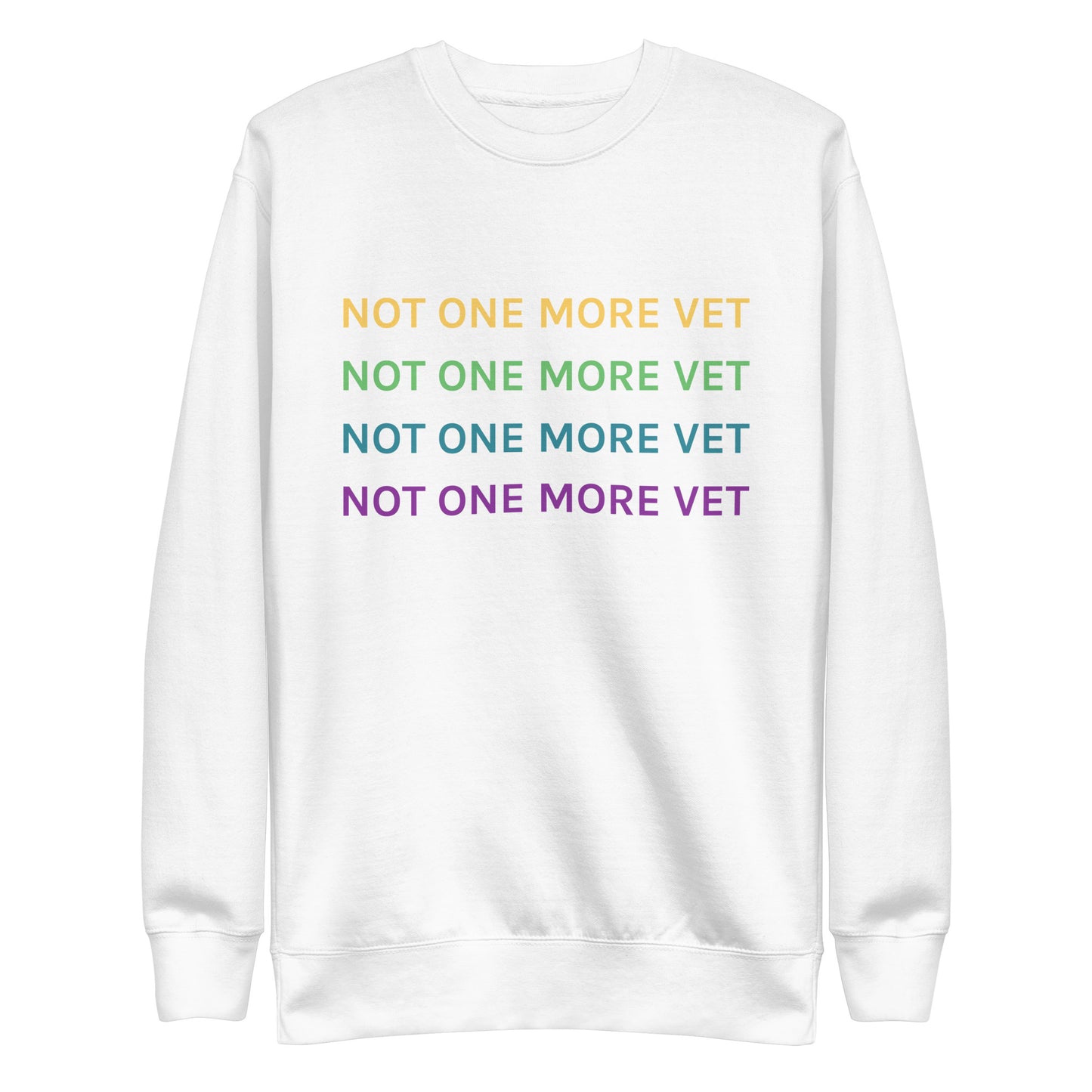 NOTONEMOREVET Unisex Fleece Pullover/Crewneck