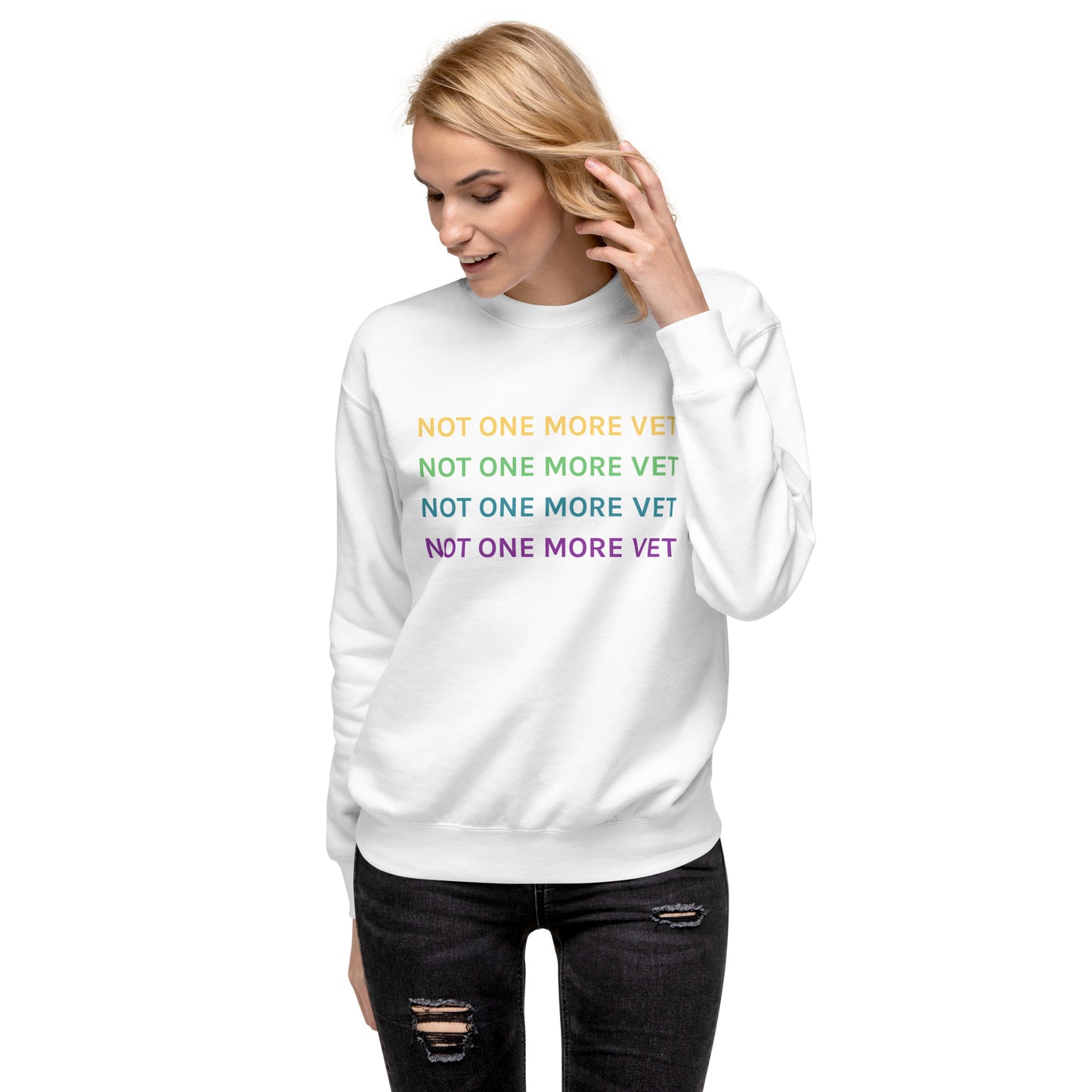 NOTONEMOREVET Unisex Fleece Pullover/Crewneck