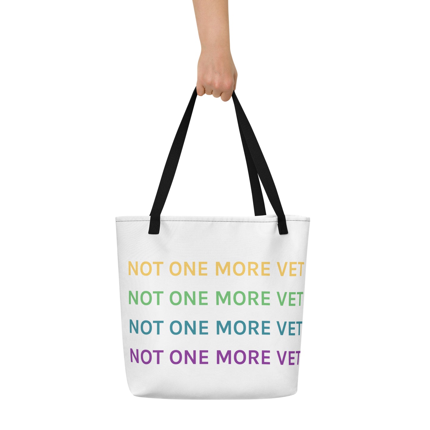 Not One More Vet All-Over Print Large Tote Bag