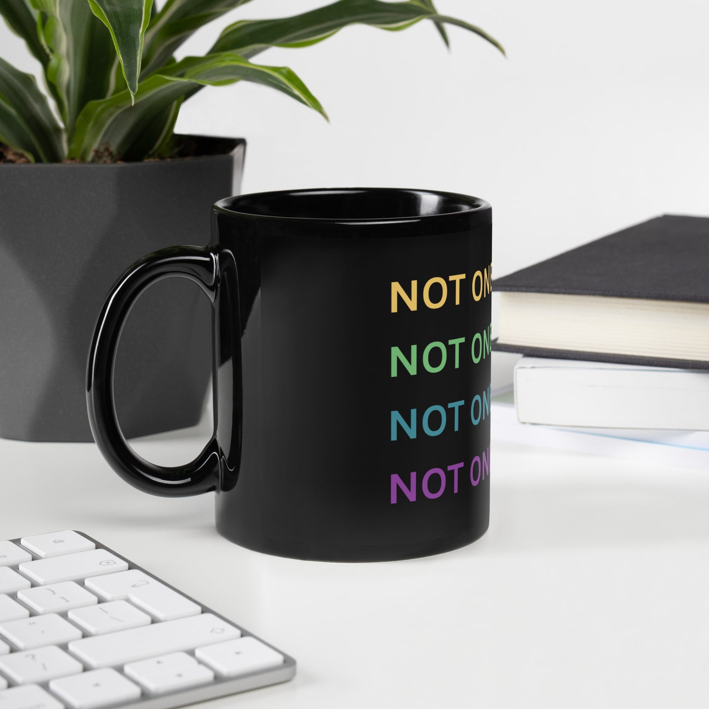 Not One More Vet Black Glossy Mug