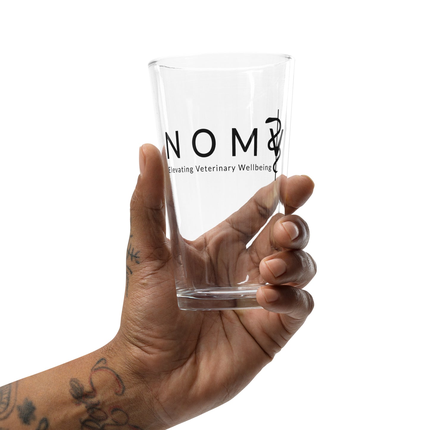 NOMV pint glass