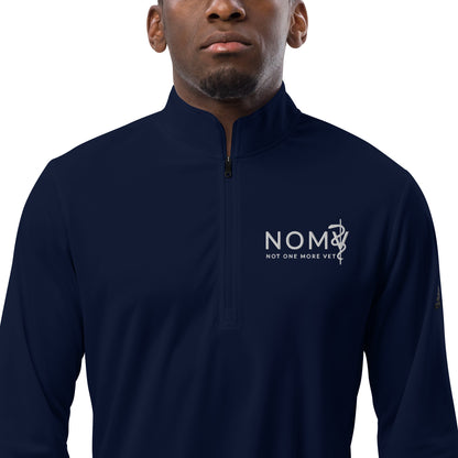 NOMV Embroidered Adidas Quarter zip pullover